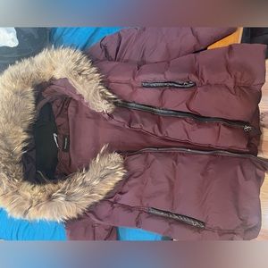 Mackage designer coat burgundy